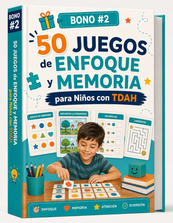 Mockup del Bono 2: 50 Juegos de Enfoque y Memoria