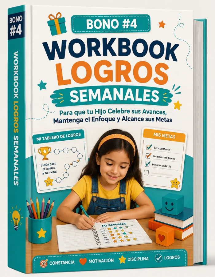 Workbook de logros semanales con página de seguimiento