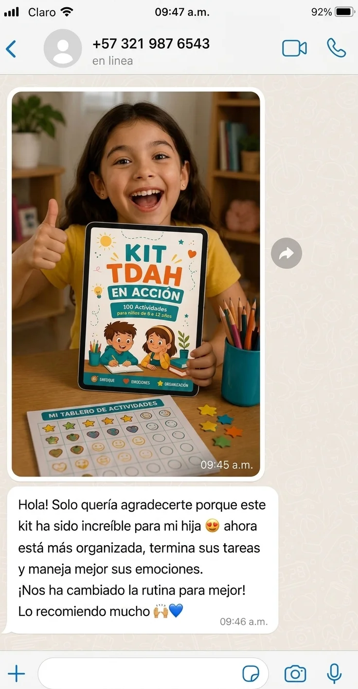 Testimonio real de una madre sobre el Kit TDAH en Acción